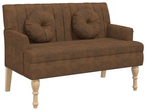 vidaXL Παγκάκι με Μαξιλάρια Καφέ 113x64,5x75,5 εκ.