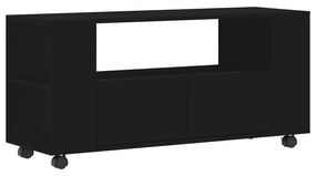 Έπιπλο Τηλεόρασης Μαύρο 102x34,5x43 εκ. Επεξεργασμένο Ξύλο - Μαύρο