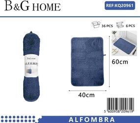 Πατάκι μπάνιου - M0840 - 40x60cm - Blue - 20961