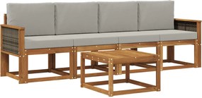 vidaXL Σειρά Καναπέ Εξωτερικού με μαξιλάρι 4 pcs