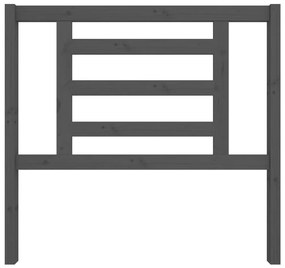 vidaXL Κεφαλάρι Κρεβατιού Γκρι 106 x 4 x 100 εκ. από Μασίφ Ξύλο Πεύκου