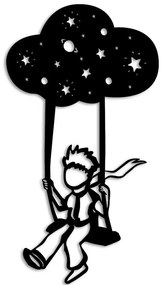 Διακοσμητικό Τοίχου The Little Prince 891TNL3329 34x62cm Black Wallity Μέταλλο
