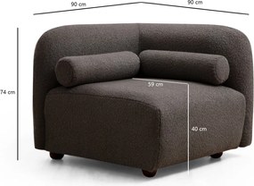 Wing Chair Viktor - Dark Grey Dark Grey