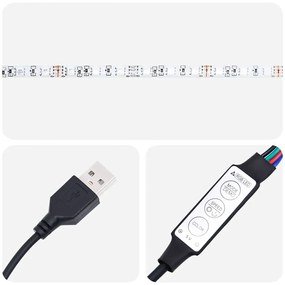 Σκελετός Κρεβατιού με LED Χωρίς Στρώμα Μπλε 180x200 εκ. - Μπλε