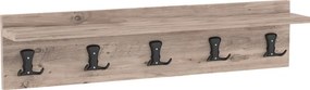 Κρεμάστρα Mec pakoworld μελαμίνη σε oak απόχρωση 80x9.5x18εκ