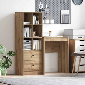 vidaXL Γραφείο με συρτάρι με ράφι με αποθήκευση 2 pcs Artisan Oak