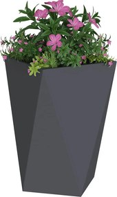 vidaXL Γλάστρα 2 τμχ. Ανθρακί 50 x 50 x 75 cm Ατσάλι
