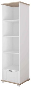 Βιβλιοθήκη  Lucky  με 1 Συρτάρι  White + Oak  48x46x183cm  BC90026  BabyCute