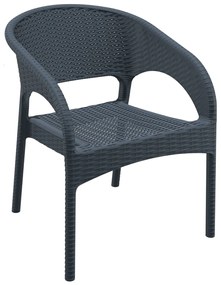 Siesta Panama/ST Dark Grey* Armchair metax-01-00-0358 διάστ.64.0000 x 58.0000 x 80.0000