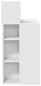 vidaXL Γραφείο  με Αποθήκευση Λευκό 90x48x101.5 εκ Επεξεργασμένο Ξύλο