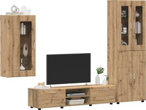 vidaXL Σετ επίπλου τηλεόρασης FLORIN 3 pcs Artisan Oak