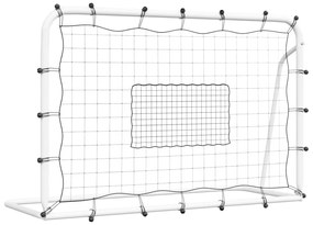 vidaXL Δίχτυ Τέρματος Ποδοσφ. Λευκό&Μαύρο 184x61x123εκ Ατσάλι&PE