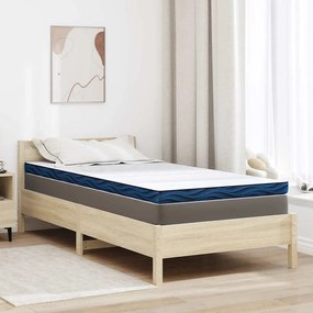 vidaXL Στρώμα επικάλυψης Λευκό 90 x 190 cm Ζακάρ ύφασμα