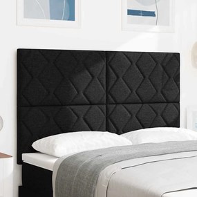 vidaXL Υφασμάτινο Κεφαλάρι Geometric με κεφαλάρι Μαύρο 160 cm ύφασμα