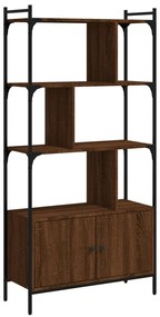 vidaXL Βιβλιοθήκη με Πόρτες Καφέ Δρυς 76,5x30x154,5 εκ. Επεξ. Ξύλο