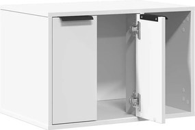 vidaXL Τουαλέτα Γάτας Περίφραξη Λευκό 60x40x40 εκ. Επεξεργασμ. Ξύλο