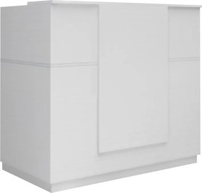 Γραφείο υποδοχής - reception Gemini Megapap χρώμα λευκό 150x70x110εκ.