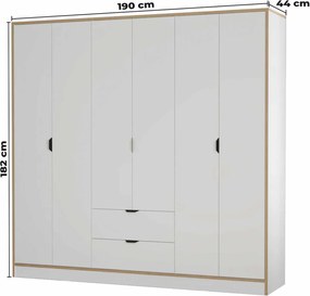 Wardrobe Arden 6 White