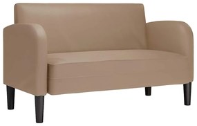 Καναπές Loveseat Καπουτσίνο 110 εκ. Συνθετικό δέρμα - Καφέ