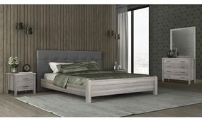 Savvidis Furniture Κρεβάτι N55 Γκρι Ύφασμα Για Στρώμα 150x200 Σταχτί BEST-89000162