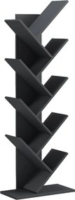 Βιβλιοθήκη Fyllo pakoworld ανθρακί 50x25x141.5εκ