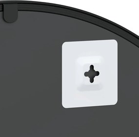 vidaXL Καθρέφτης Τοίχου Αψίδα Μαύρος 60 x 70 εκ. από Σίδερο