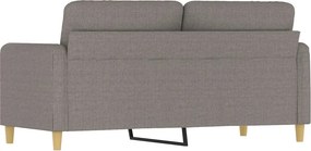 vidaXL Καναπές Διθέσιος Taupe 140 εκ. Υφασμάτινος