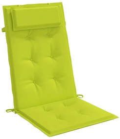 vidaXL Μαξιλάρια Καρέκλας με Πλάτη 4 τεμ. Φωτ. Πράσινο Ύφασμα Oxford