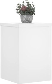 vidaXL Βάσεις Φυτών 2 τεμ. Λευκές 20x20x30 εκ. από Επεξεργασμένο Ξύλο