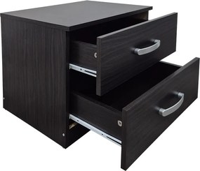 Κομοδίνο Athos pakoworld σε wenge απόχρωση 48x40x41.5εκ