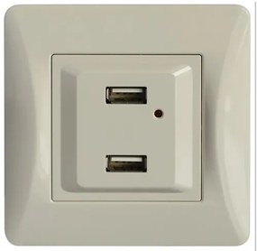 Πρίζα USB 2 Θύρες Ιβουάρ H-Series 50-00139-30 Lineme 50-00139-30