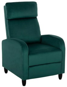 ARMCHAIR RELAX HIBER  CYPRESS GREEN VELVET 67,5x90x104Hcm.