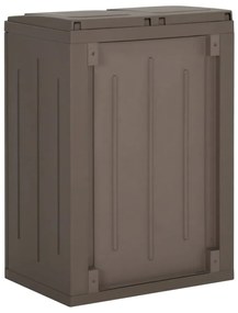vidaXL Κάδος Απορριμμάτων με 2 Πόρτες Καφέ 65 x 45 x 88 εκ. από PP