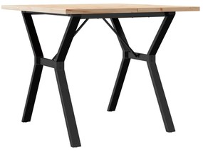 vidaXL Τραπέζι Τραπεζαρίας Πλαίσιο Y Μασίφ Πεύκο/Ατσάλι