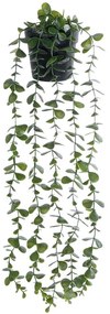 Τεχνητό Κρεμαστό Φυτό Eucalyptus Leaf 20884 Φ17x60cm Green GloboStar Πολυαιθυλένιο