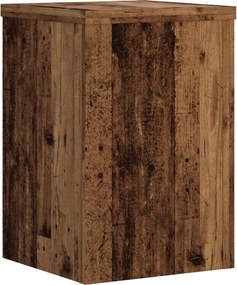 vidaXL Βάσεις Φυτών 2 τεμ. Όψη Παλαιού Ξύλου 25x25x35 εκ. Επεξ. Ξύλο