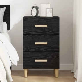 vidaXL Κομοδίνο Μαύρη Οξυά 40 x 40 x 66 εκ. Επεξεργασμένο Ξύλο