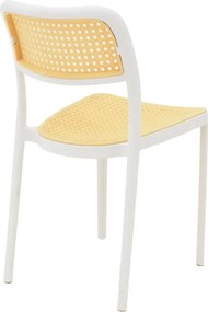 Καρέκλα Westley pakoworld pp φυσικό-λευκό 55x47x81εκ