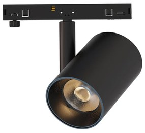 Σποτ Μαγνητικής Ράγας Mini TON940B 24V DC 9W 4000K 870Lm 38° RA90 4,5x7(10,2)cm Black Aca