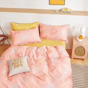 Παπλωματοθήκη Παιδική Geo Girl Multi Melinen Single 170x250cm 100% Βαμβακοσατέν