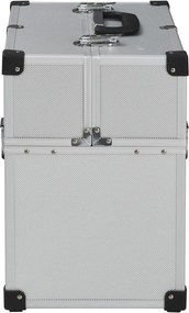 vidaXL Εργαλειοθήκη Ασημί 38 x 22,5 x 34 εκ. Αλουμινίου