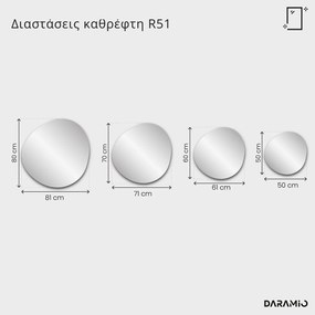 Καθρέφτης με πράσινο φινίρισμα Pure R51