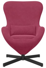 vidaXL Πολυθρόνα Αυγού Wine Red Velvet