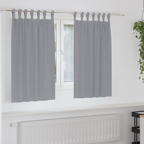 vidaXL Κουρτίνες συσκότισης 2 pcs Ανοιχτό γκρι 140 x 140 cm