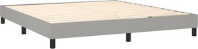 vidaXL Κρεβάτι Boxspring με Στρώμα &amp; LED Αν.Γκρι 160x200 εκ Υφασμάτινο
