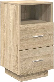 vidaXL Κομοδίνο με 2 συρτάρια Sonoma Δρυς 36x36x68 εκ.