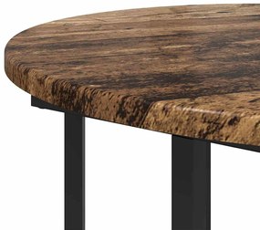 vidaXL Σετ βοηθητικά τραπεζάκια με ράφι 2 pcs Παλιό ξύλο και Μαύρο