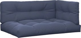 vidaXL Μαξιλάρια Παλέτας 3 τεμ. Ναυτικό Μπλε Υφασμάτινα