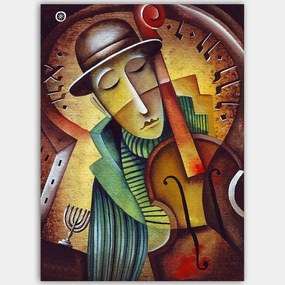 Πίνακας Καμβάς 441HPE1344 70x100cm Multi Wallity Κάθετοι Wood, Canvas