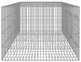 vidaXL Κλουβί Κουνελιών 4 Πάνελ 217x79x54 εκ. από Γαλβανισμένο Σίδερο